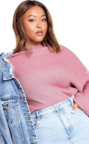 City Chic Women's Citychic Plus Size Jumper Angel SLV in Saudi Arabia