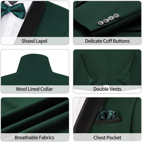 MAGE MALE Men's Tuxedo Jacket Slim Fit One Button Solid Blazer Jacket for Dinner,Prom,Party in Saudi Arabia