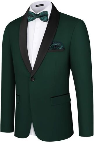 MAGE MALE Men's Tuxedo Jacket Slim Fit One Button Solid Blazer Jacket for Dinner,Prom,Party in Saudi Arabia