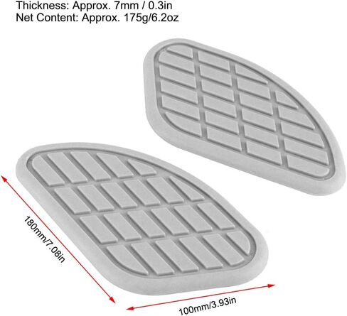 Motorcycle Fuel Tank Knee Pad, Vintage Tank Side Panels Protector Stickers Universal Gas Petrol Tank Knee Pads(Black) (Black) in Kuwait