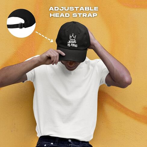 Jesus is King Crown - Christian Embroidered Adjustable Dad Hat in Kuwait
