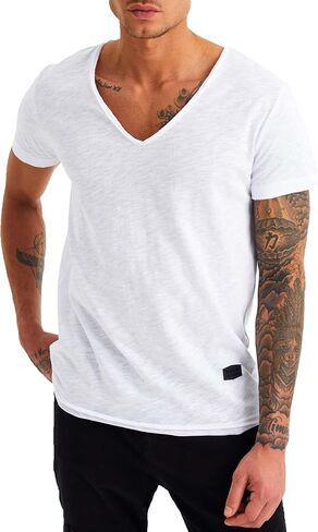 Leif Nelson Men's Oversized Long Sleeve T-shirt Sweatshirt LN6280 in Saudi Arabia