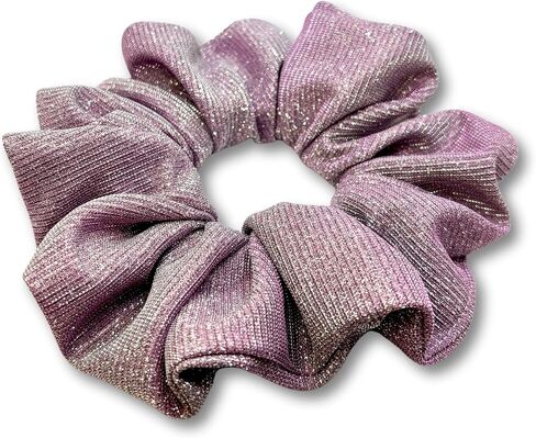 Oversized Unbreakable Sparkle Hair Scrunchies for Women and Girls, Large Glitter Hair Ponytail Holders, Kids Glitter Hair Tie (Black) in Saudi Arabia