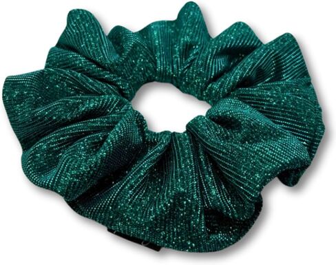 Oversized Unbreakable Sparkle Hair Scrunchies for Women and Girls, Large Glitter Hair Ponytail Holders, Kids Glitter Hair Tie (Black) in Saudi Arabia