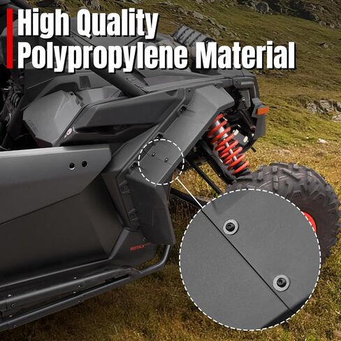 Maverick X3 Fender Flare Extensions, A & UTV PRO Extended Mud Fender Flares Front & Rear for 2017-2023 Can Am Maverick X3 & X3 Max RS Turbo R RR 2 & 4 Doors Accessories Replace # 715002973 in Saudi Arabia