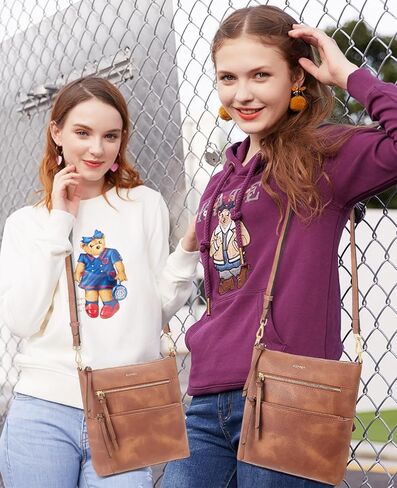 Purses for Women Crossbody Bag Trendy, Vegan Leather Crossbody Shoulder Bag Adjustable Strap, Zipper Pocket Crossbody Purse in Kuwait