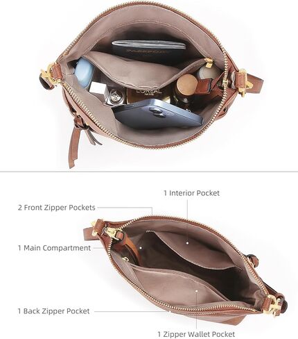Purses for Women Crossbody Bag Trendy, Vegan Leather Crossbody Shoulder Bag Adjustable Strap, Zipper Pocket Crossbody Purse in Kuwait