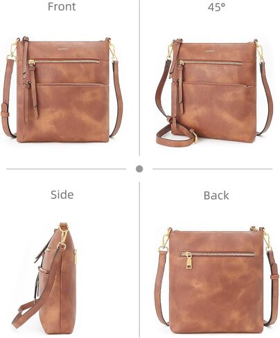 Purses for Women Crossbody Bag Trendy, Vegan Leather Crossbody Shoulder Bag Adjustable Strap, Zipper Pocket Crossbody Purse in Kuwait