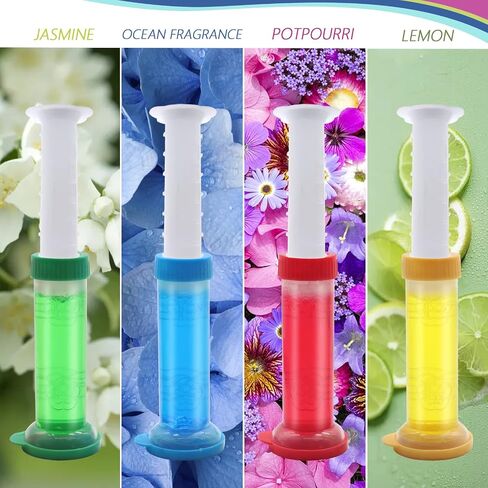 Toilet Gel Stamp 4PCS/52 Count Flower Fragrance Bathroom Toilet Gel Stamp Refills Flower Stamp Gel with Air Freshening Scent (Jasmine) in Saudi Arabia