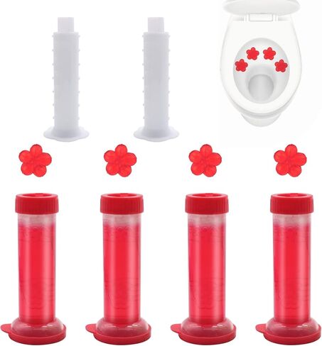 Toilet Gel Stamp 4PCS/52 Count Flower Fragrance Bathroom Toilet Gel Stamp Refills Flower Stamp Gel with Air Freshening Scent (Jasmine) in Saudi Arabia