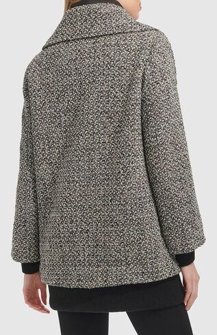 Kenneth Cole Women's Inner Quilted Bib Novelty Tweed Wool Coat in Saudi Arabia