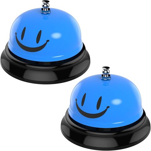 Call Bell, Service Bell Dinner Desk Bell for The Porter Kitchen Restaurant Bar Hotel Schools (2 Pack, Yellow)-Style 2 in Saudi Arabia