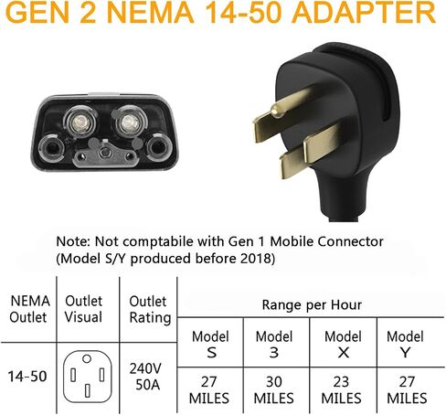 محول NEMA 10-30 متوافق مع شاحن الهاتف المحمول Tesla Gen 2 in Saudi Arabia