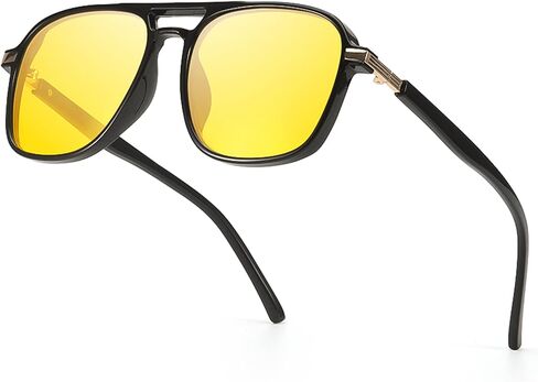 Myiaur Night Vision Driving Glasses for Women, Polarized Anti-Glare Fishion Glasses at Night Time Yellow Lens 7059 in Saudi Arabia