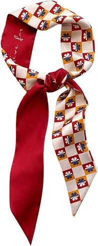 POSGRS Red Style Pattern Bag Handbag Handle Ribbon Scarf Hair Head Band Neck Scarf Neckerchief in Saudi Arabia