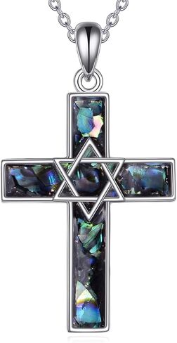 TIGER RIDER Ankh/Celtic Knot/Star of David/Heart Cross Pendant Necklace 925 Sterling Silver Religious Jewelry Gift for Men Women Christmas Birthday in Kuwait