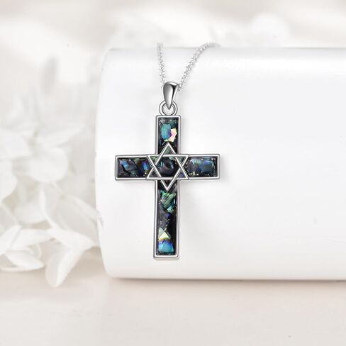 TIGER RIDER Ankh/Celtic Knot/Star of David/Heart Cross Pendant Necklace 925 Sterling Silver Religious Jewelry Gift for Men Women Christmas Birthday in Kuwait