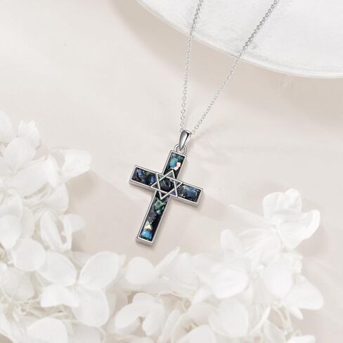 TIGER RIDER Ankh/Celtic Knot/Star of David/Heart Cross Pendant Necklace 925 Sterling Silver Religious Jewelry Gift for Men Women Christmas Birthday in Kuwait