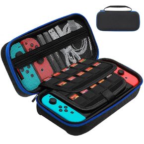 Carry Case Compatible with Nintendo Switch Switch OLED Console Protective Portable Travel Carrying Case Pouch with Pockets for Console and Accessories (Black)