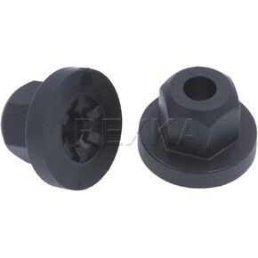 Rexka 5mm Nylon Flange Nuts 10mm Hex for BMW 16-13-1-176-747 Mercedes Benz 003-990-02-51 e30 e32 e34 (Pack of 30)