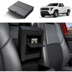 صندوق تخزين الخصوصية المخفي لملحقات Toyota Tacoma 2024 2025، صندوق مسند الذراع الداخلي المخفي الثانوي، وحدة التحكم المركزية ومقصورة سرية لمسند الذراع