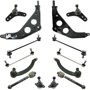 TRQ Front and Rear Steering & Suspension Kit Ball Joint Control Arm Sway Bar Stabilizer Link Tie Rod Compatible with 2003-2006 Mini Cooper