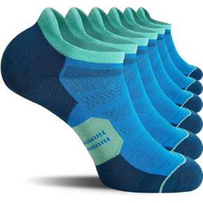 6-Pack Men's Ankle Running Socks, Cushioned Low Cut with Tab, Athletic Performance Socks, Breathable Moisture-Wicking, Ideal for Sports, Training, and Daily Wear, Durable & Comfortable