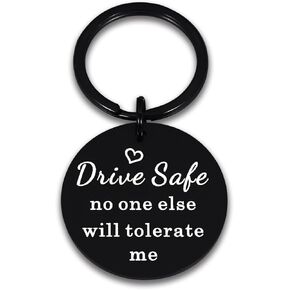 10 Year Anniversary Keychain Gifts for Him, Drive Safe Keychain for Him Boyfriend, Valentines Day Gifts for Him, 1 Year Anniversary for Boyfriend, Husband Gifts, Anniversary Wedding Gifts for Men