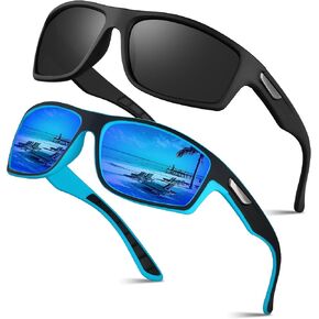 Polarized Sunglasses for Men 2 Pack Men's Sunglasses Fishing Driving Lunette de Soleil Homme with UV Protection