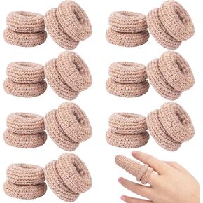 15PCS Finger Bandages for Finger Tips, Breathable Finger Cots Finger Protectors for Wounds, Elastic Finger Gloves Thumb Covers for Garden, Kitchen, Sculpture -Skin Color