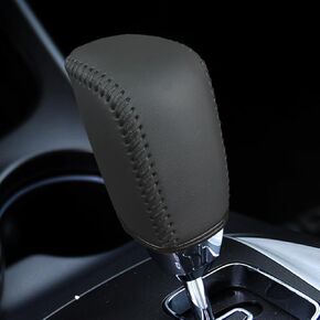 Fit Genuine Leather Gear Shift Knob Cover for 2011 12 13 14 15 16 18 19 2020 Dodge Journey 2008 2009 2010 2011 2012 2013 2014 Dodge Avenger Automatic Accessories (Black Pattern)