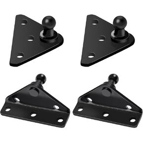 10mm Ball Stud Mounting Bracket for Gas Shock Spring Strut Prop Lift Support, 2pcs L-Type, 2pcs Flat-Type and 16pcs Screws