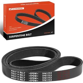 A-Premium Engine Serpentine Drive Belt Compatible with Honda & Acura Cars - CR-V CRV 2007-2009, TSX 2004-2008 - 2.4L, Replace# 38920RBBE03, 38920RBBE02