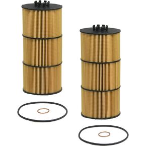 2-PACK TONYCO LF17511 Oil Filter Replaces A4721800109, A4721800509, A4721840225, A4721841325, A4731800909, P7505, P551005, LP5090, 57909 Fits Detroit Diesel DD13 DD15 DD16 Freightliner Cascadia Truck
