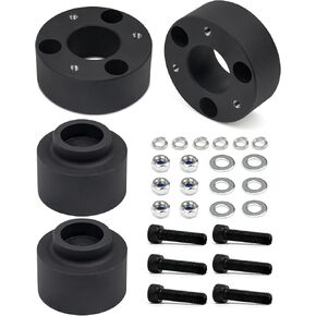 New 3" Front + 2" Rear Leveling Lift Kit Compatible With 09-24 Dodge Ram 1500 4WD 19+ 2WD, 3 Inch Forged Aluminum Strut Spacer Suspension Lifting 2 Inch Shock Blocks w/Bolt Hardware 4pcs Pair