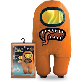 YuMe Official Among Us Toys Inflatable Funny and Cool Halloween Cosplay Costumes for Adults - Orange Impostor