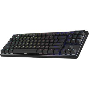 Logitech G PRO X TKL LIGHTSPEED Wireless Gaming Keyboard, Ultra-Portable Tenkeyless Design, LIGHTSYNC RGB, PBT keycaps, Tactile Switches (GX Brown) - Black (Renewed)
