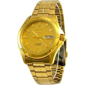 Seiko Men's SNKK98 Stainless Steel Analog with Gold Dial Watch