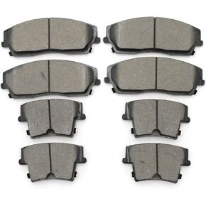 Ceramic Brake Pads 8pcs Front Rear Set D1056-7962 D1057-7964 fit for 2005-2017 for Chrysler 300,2009-2017 for Dodge Challenger,2006-2017 for Dodge Charger,2005-2008 for Dodge Magnum.