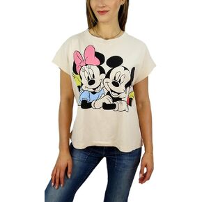 Disney Womens Mickey Mouse & Minnie Mouse Relaxed Fit Shirt
