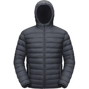 TACVASEN Men's Hooded Puffer Water-Repellent Down Alternative Jacket Insulated Lightweight Windbreaker Quilted Coat