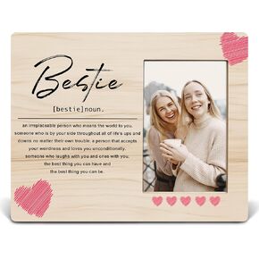 Best Friend Bestie Picture Frame 4x6, Friendship Gifts for Women, Bestie Gifts for Women, BFF Gifts, Gifts for Best Friends, Soul Sister Gifts, Birthday Gifts for Women Friendship