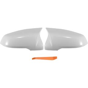 X AUTOHAUX 1 Pair Car Rear View Driver Passenger Side Mirror Cover Cap Replacement White for BMW X1 F48 2 Series F45 F46 2016-2023 Mirror Guard Covers Exterior Trims