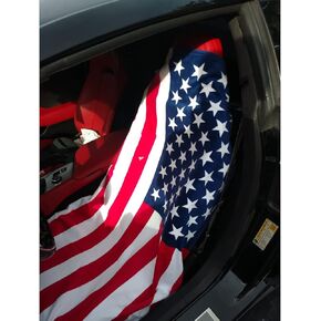 Seat Armour American Flag Towel2GO Car Seat Cover Universal Fit