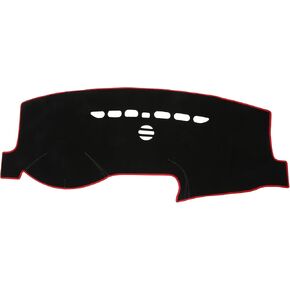 Dash Cover for Ford Mondeo Non-Slip | Center Console Dashboard Cover Pad Carpet Black Red 1 Pcs