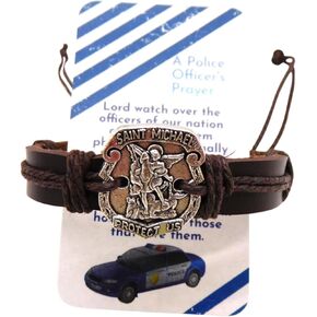 Westmon Works Saint Michael Police Officer Support Bracelet and Prayer Card Gift Set