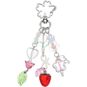 Cute Keychain Charms for Purses Handbags Backpack Accessories Y2K Aesthetic Keychain Women Girls Kawaii Bag Charm