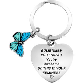 Inspirational Keyring for Women, Motivational Keychain Gift Thank You Gift You are Awesome for Coworker Teacher