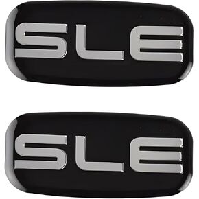 2pcs SLE CAB Roof Pillar Emblems 3D Nameplate Sticker Badge 15036134 (Black Chrome)