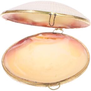 Natural Shell Jewelry Organizer Case Creative Travel Storage for Rings Earrings and Sundries Stylish Clam Design for Accessories